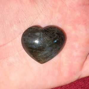 Heart-Shaped Labradorite Stone Pendant